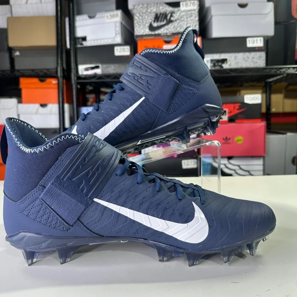 Nike Alpha Menace Pro 2 Football Lineman Cleat College Navy Elite Blue Size 13.5